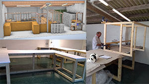 2020 - Building the new Farm Shop - CAD Design (Top Left), Selling & Grading Desk Frames (Bottom Left), Grading Desk Partitions (Right)